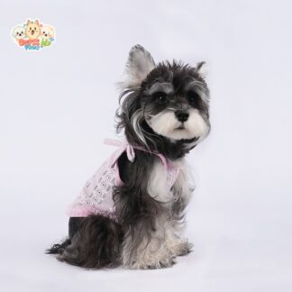 Elegant Lace Bow Dog Dress